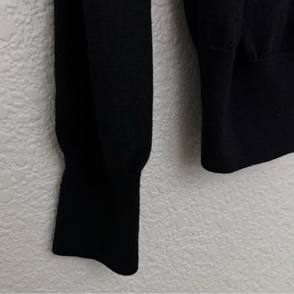 Peter Millar Merino Wool Silk Blend V-Neck Pullover Sweater Black Size XL - Picture 6 of 15